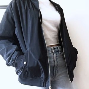 EXPRESS Black Bomber Jacket